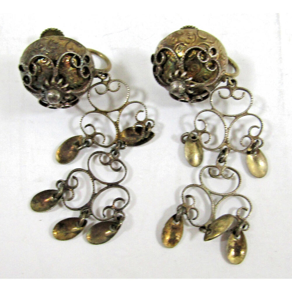 Stunning Sterling Silver Modernist Earrings by Norwegian Designer Solje Finn Jen - Picture 2 of 7